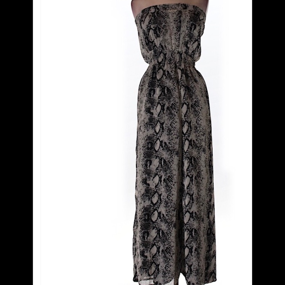 Bar III snakeskin strapless dress